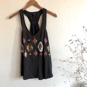 🔶 Boho beaded, flowy tank top from Express, S 🔶